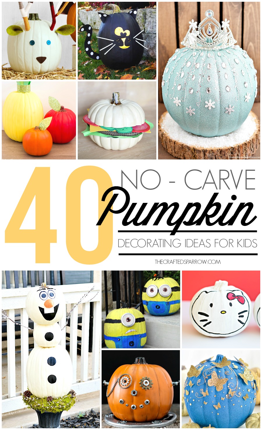 No Carve Pumpkin Decorating Ideas For Kids
