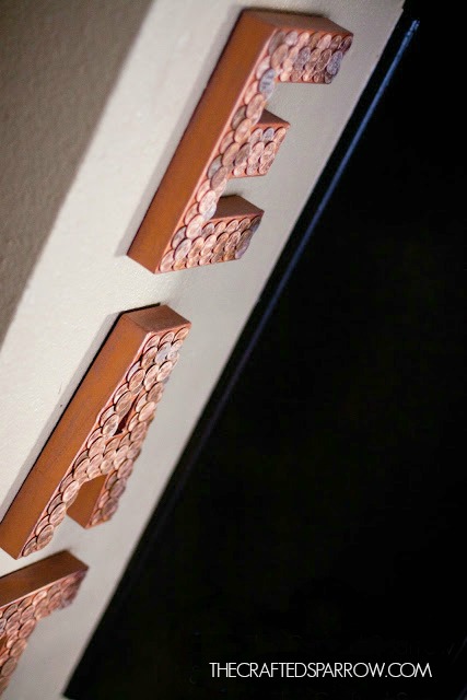 DIY Copper Penny Letters
