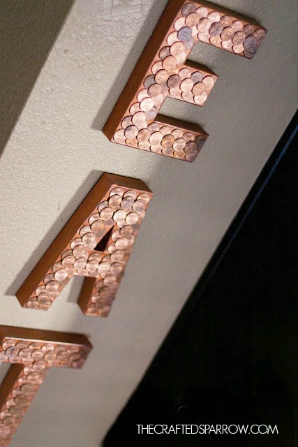 DIY Copper Penny Letters