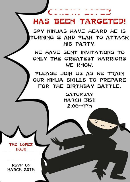 Ninja Birthday Party