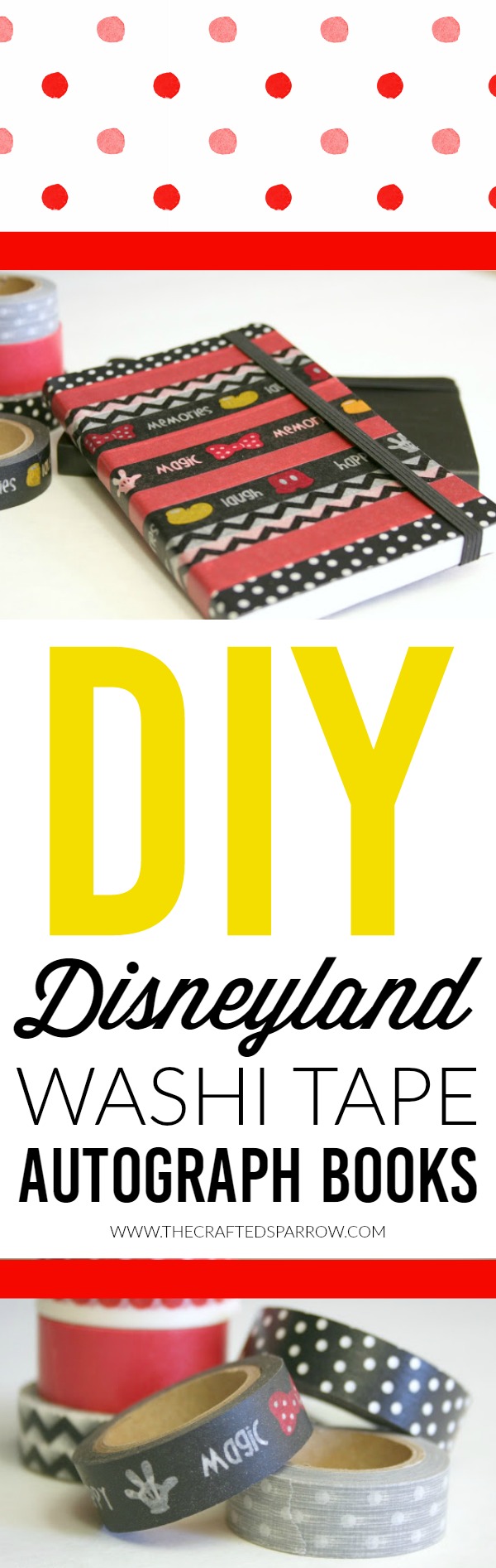 DIY Disneyland Washi Tape Autograph Books