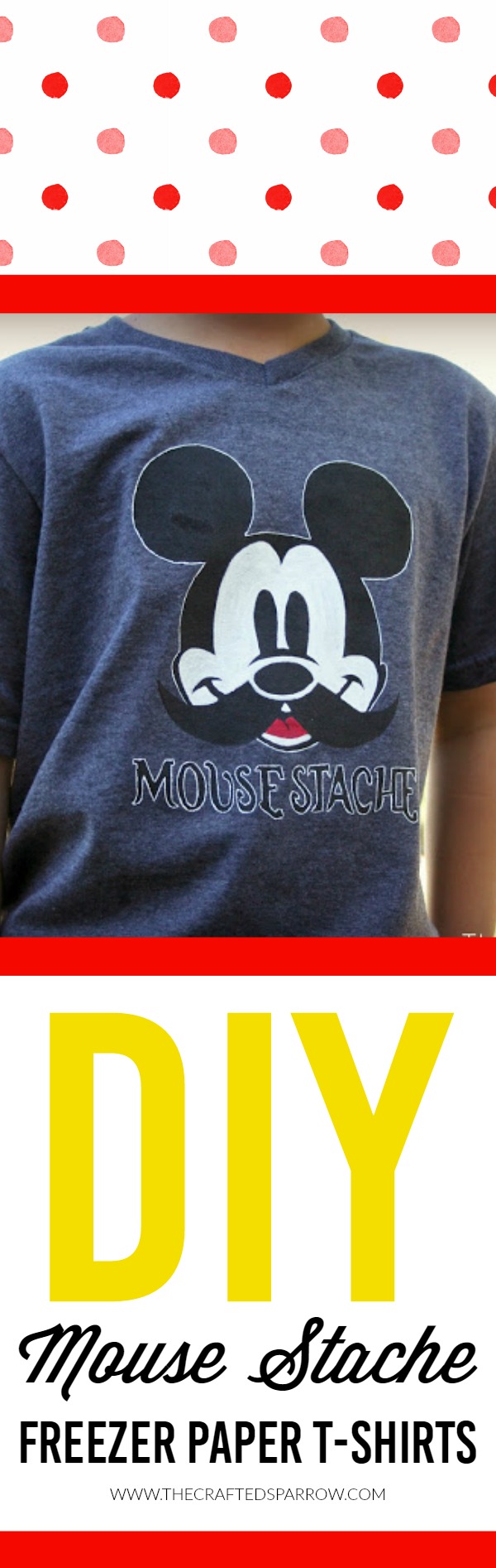 DIY Mouse Stache Freezer Paper T-Shirt