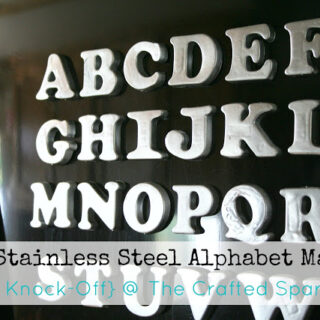 Faux Stainless Steel Alphabet Magnets {Pottery Barn Knock-Off}