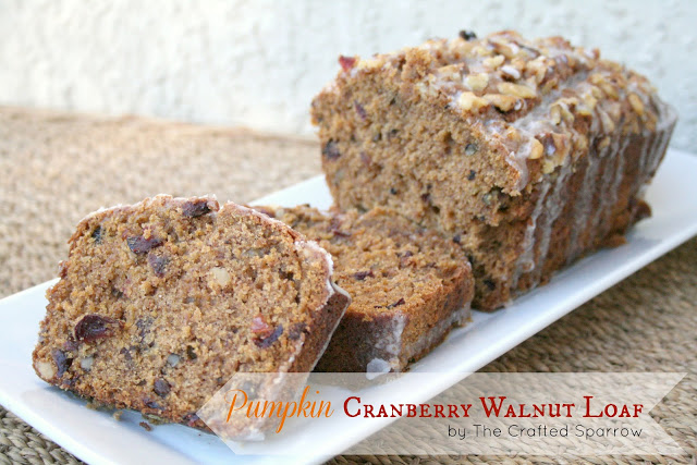 Pumpkin Cranberry Walnut Loaf