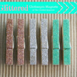 Glittered Clothespin Magnets