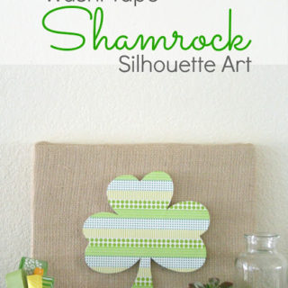 Washi Tape Shamrock Silhouette Art