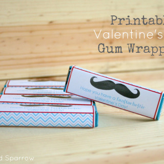 Printable Valentine’s Day Gum Wrappers