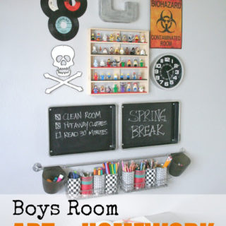 Boys Room Art & Homework Station