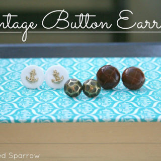 Vintage Button Earrings