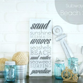 Subway Art Beach Sign