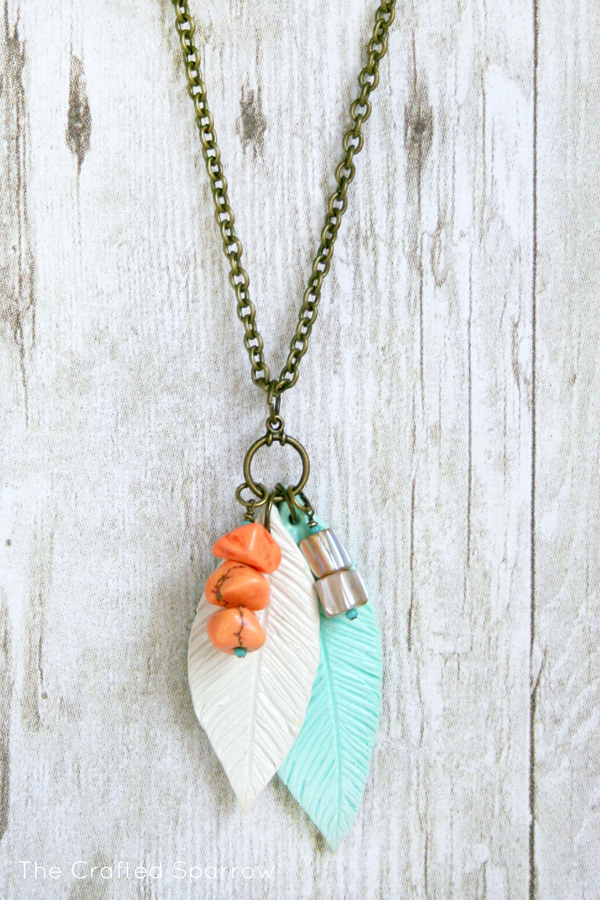 Polymer-Clay-Feather-Necklace