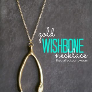 Gold Wishbone Necklace