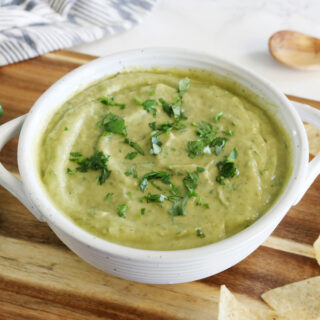 Best Ever Roasted Tomatillo & Avocado Salsa Verde