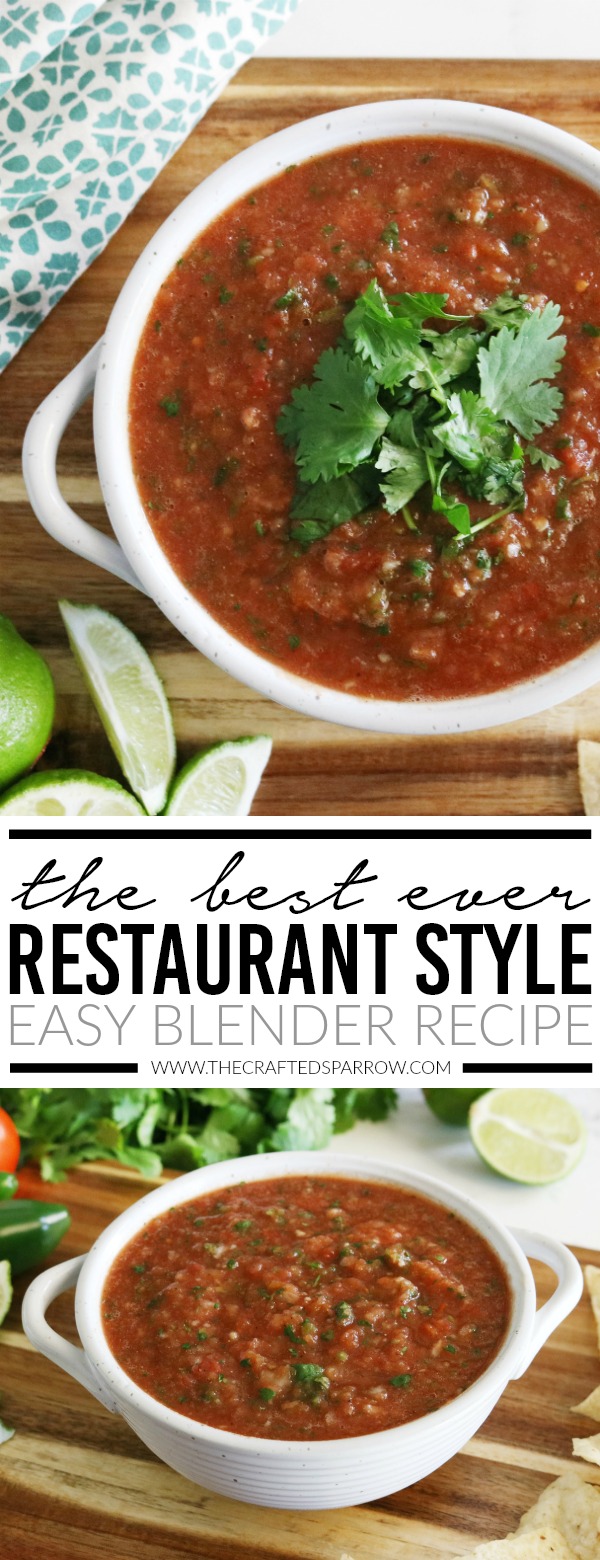 THE BEST EVER RESTAURANT STYLE BLENDER SALSA RECIPE