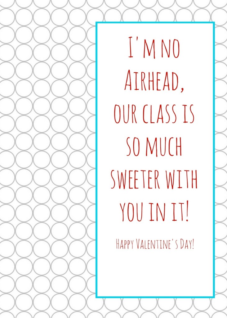 Airheads Printable Valentine's