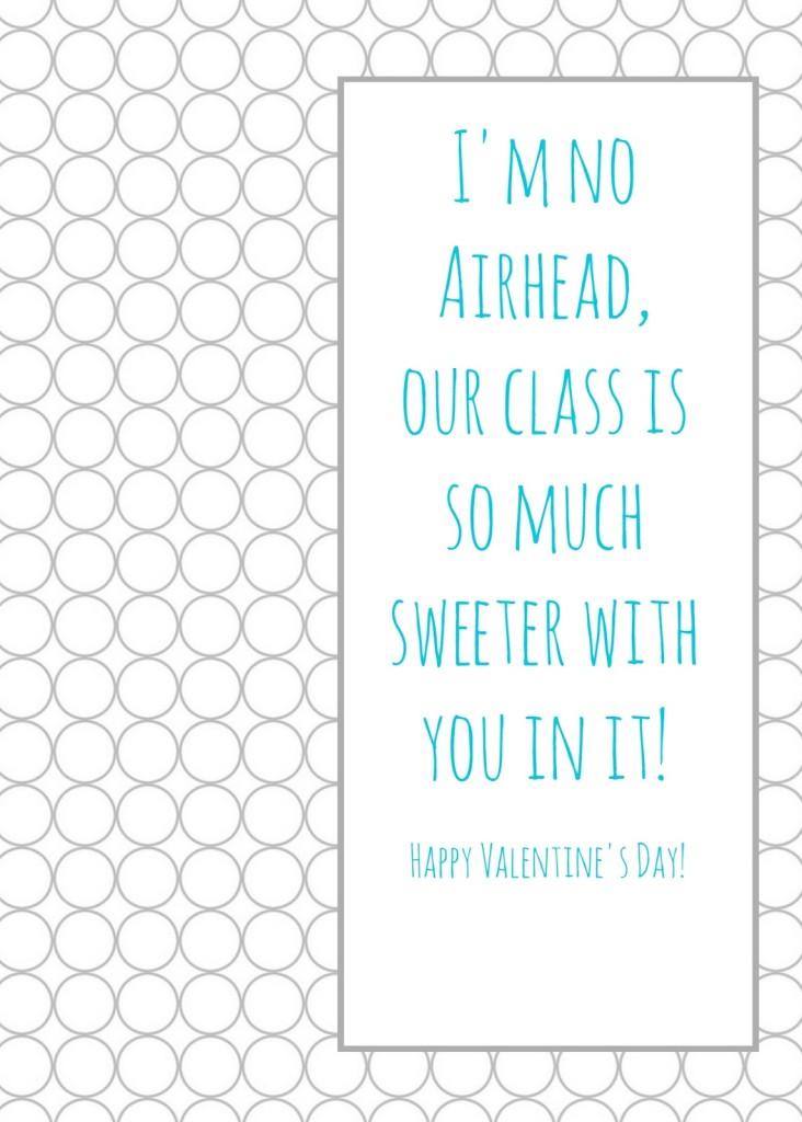 Airheads Printable Valentine's