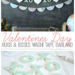 Valentine’s Day Hugs & Kisses Washi Tape Garland