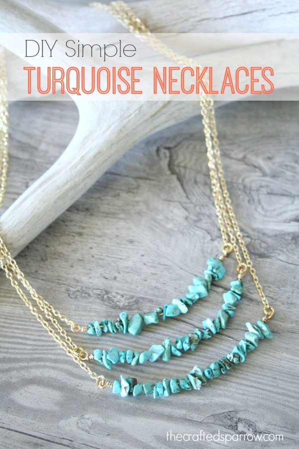 DIY Simple Turquoise Necklaces