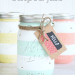 Spring Inspired Striped Jars