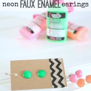 Neon Faux Enamel Earrings