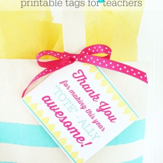 Printable Teacher Thank You Tags