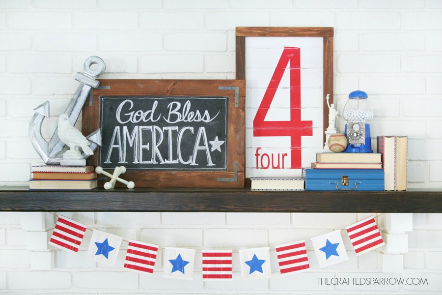 4th-of-July-Mantel