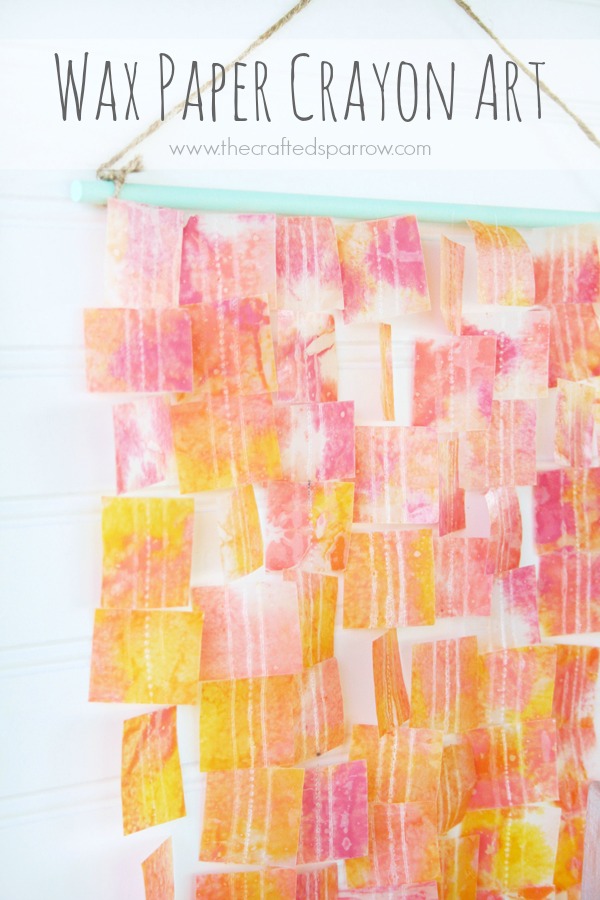 Wax Paper Crayon Art