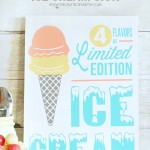 Vintage Inspired Ice Cream Sign