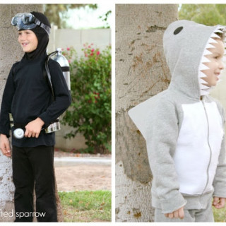 DIY Scuba Diver & Shark Costumes