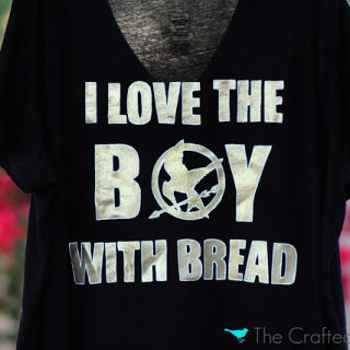 DIY Hunger Games Shirt {Freezer Paper Stencils}