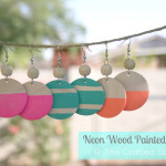 Dollar Store Craft {Neon Wood Painted Earrings}