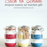 Back to School Striped Mason Jars