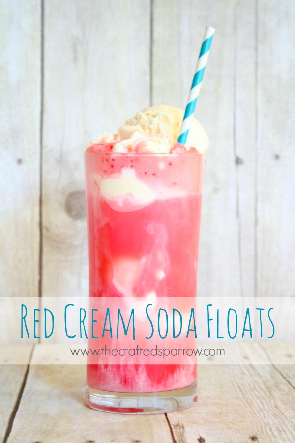 Red Cream Soda Floats
