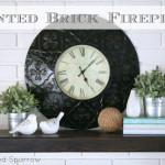 Painted Brick Fireplace