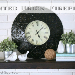 Painted Brick Fireplace