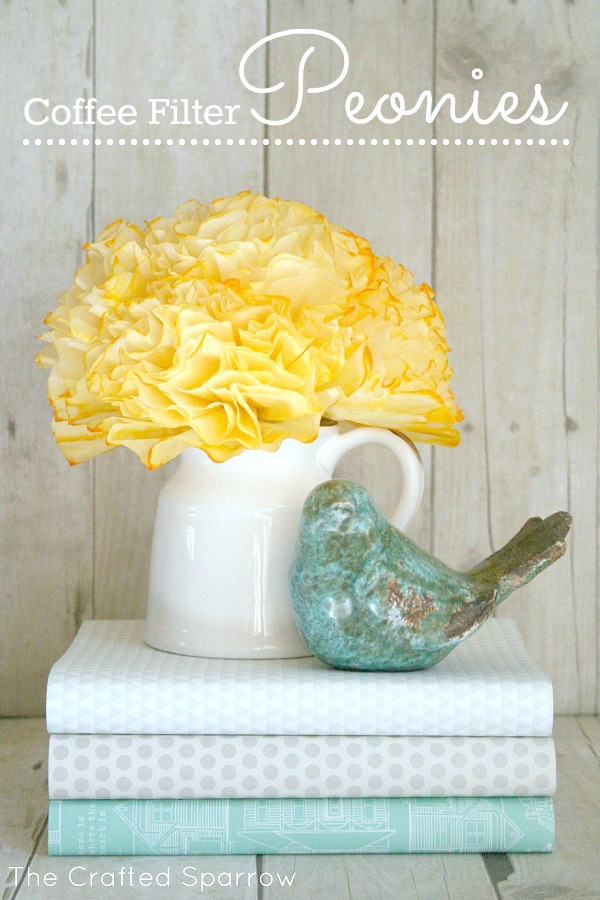 Coffee Filter Peonies Flowers