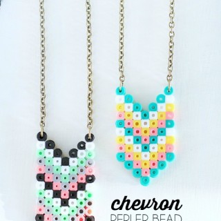 Chevron Perler Bead Necklaces