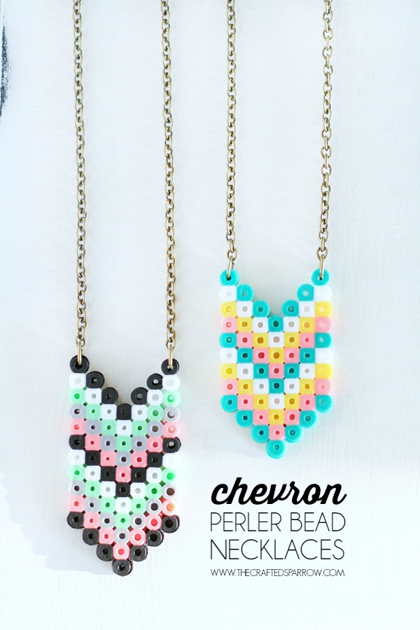 Perler Bead Necklaces - The Crafted Sparrow