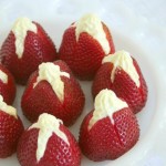 Vanilla Almond Cream filled Strawberries