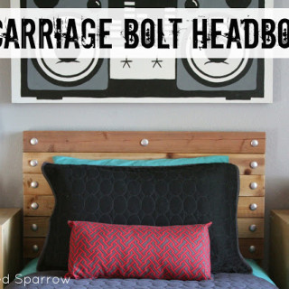 DIY Carriage Bolt Headboard