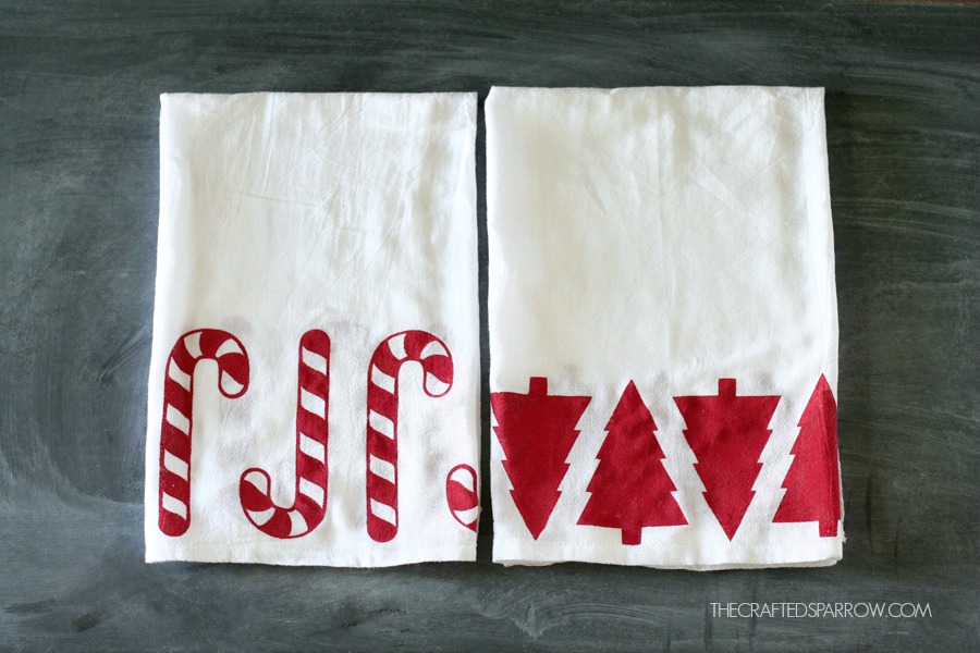 DIY Christmas Tea Towels
