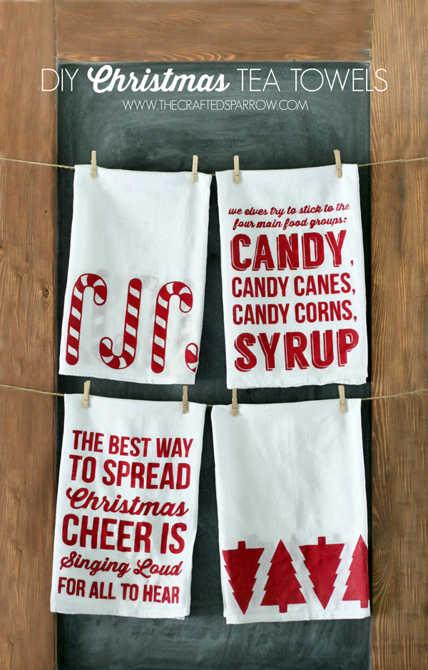 DIY Christmas Tea Towels