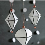 DIY Black & White Geometric Ornaments