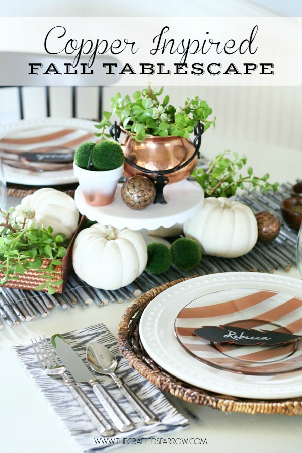 Copper Inspired Fall Tablescape