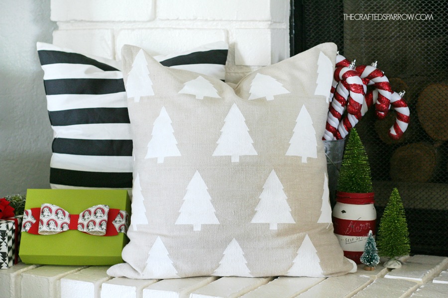 Geometric Christmas Tree Pillow