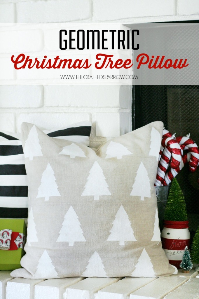 Geometric Christmas Tree Pillow