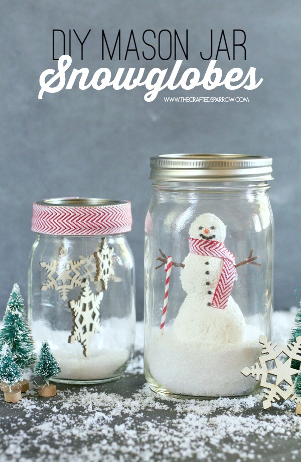 DIY Mason Jar Snowglobes