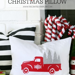 Vintage Truck Christmas Pillow