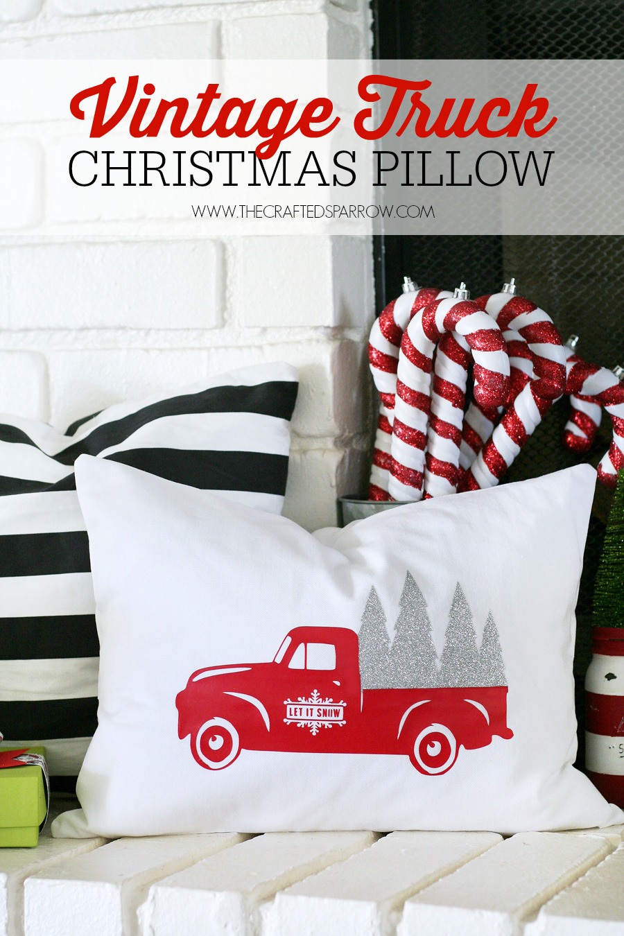 Snowflake Christmas Pillow Printable Post