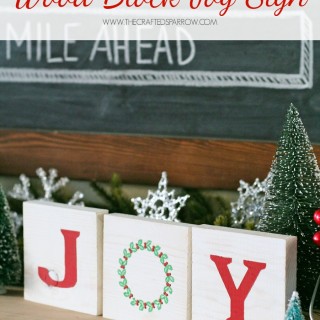 Wood Block Joy Sign